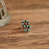 Flower shaped turquoise cluster ring vintage