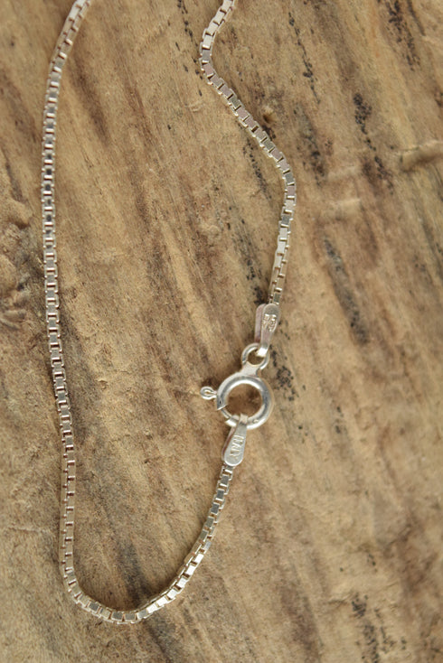 Dainty Sterling Box Chain Bracelet