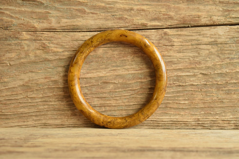 Black Marbled Tube Bakelite Bangle