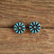 Native American Zuni Turquoise Cluster Stud Earrings