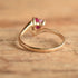 Heart Shaped Created Ruby Ring - 10K Yellow Gold