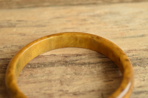Black Marbled Bakelite Bangle