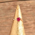 Heart Shaped Created Ruby Ring - 10K Yellow Gold