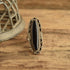 long black onyx southwestern stone ring