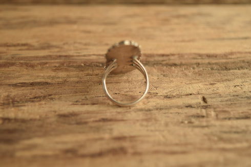 Long Onyx Ring - Size 7 1/4