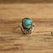 Vintage Turquoise Flower Ring Native American