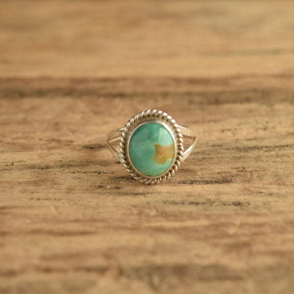 Broken Arrow Turquoise Ring Size 9 3/4