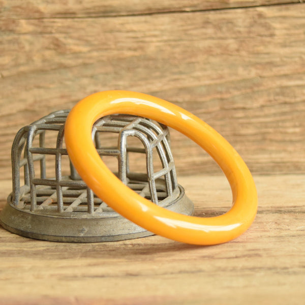 Marbled Yellow Tube Bangle