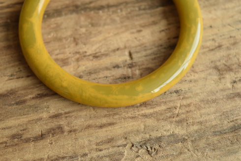 Light Green Marbled Tube Bakelite Bangle