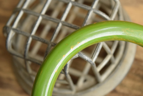 Green Marbled Tube Bakelite Bangle