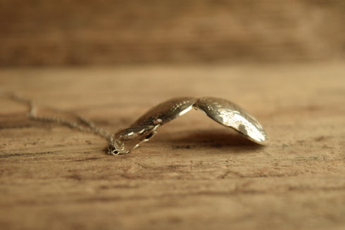 Etched Silver Heart Locket