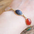 14k Yellow Gold Gemstone Scarab Bracelet