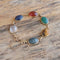 14k Yellow Gold Gemstone Scarab Bracelet
