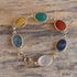 14k Yellow Gold Gemstone Scarab Bracelet