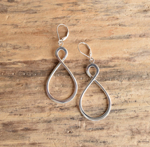 Sterling Silver Infinity Drop Earrings