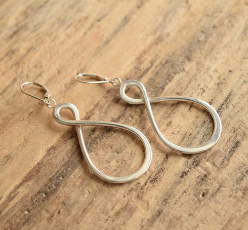 Sterling Silver Infinity Drop Earrings