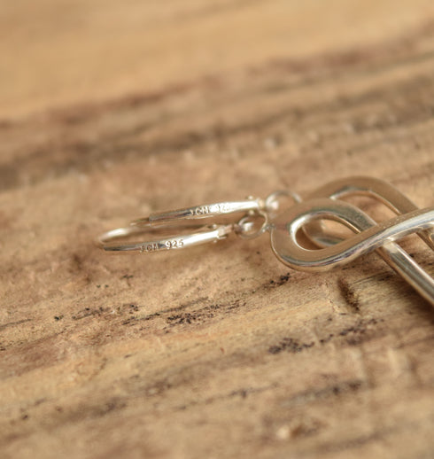 Sterling Silver Infinity Drop Earrings