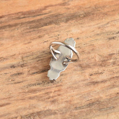 Navajo Pink Marquise Ring - Size 9.5