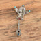 Kit Carson Dangle Dead Head Bony Brooch Pin