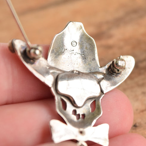 Turquoise Dead Head Guitar Brooch - Kit Carson