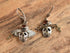 Garnet & Sterling Skull Earrings - Kit Carson