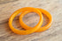 Pair of Yellow Marbled Bakelite Bangles