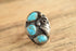 Three Stone Turquoise Ring - Size 11