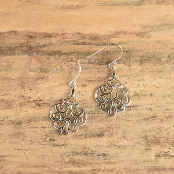 Sterling silver dangle earrings