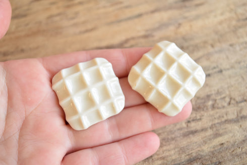 Vanilla Waffle Earrings