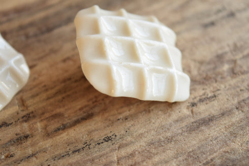 Vanilla Waffle Earrings