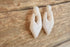 White Marbled Earrings