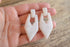 White Marbled Earrings