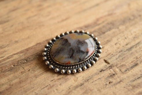 Petrified Wood Brooch