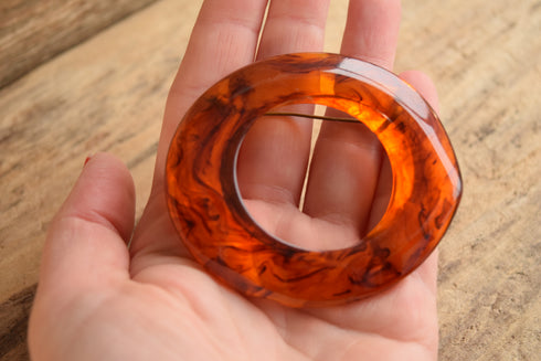 Modernist Round Bakelite Brooch