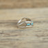 Chevron Turquoise Petit Point Ring by Y. Hattie - Size 6