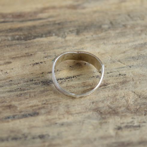 Chevron Turquoise Petit Point Ring by Y. Hattie - Size 6