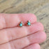 tiny turquoise turtle earrings