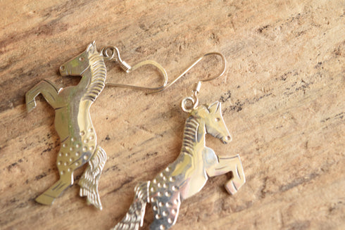 Appaloosa Horse Earrings - Frank Yazzie Navajo