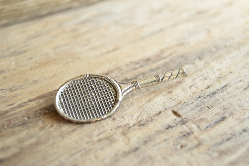 Sterling Silver Tennis Racket Brooch - Danecraft