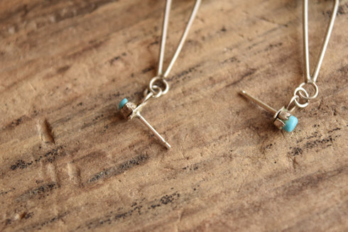 Zuni Petit Point Turquoise Drop Earrings