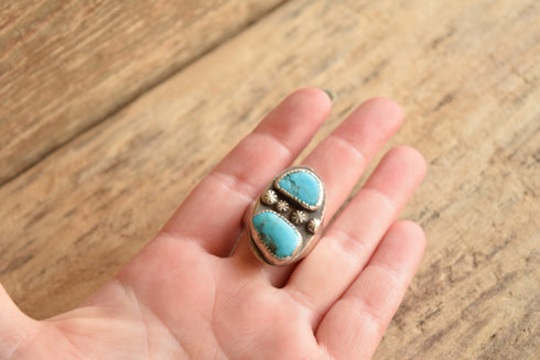 Rugged Turquoise Ring - Size 12.5