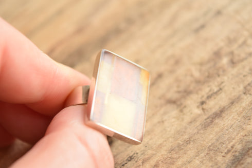 Amber Mosaic Ring - Size 6.75