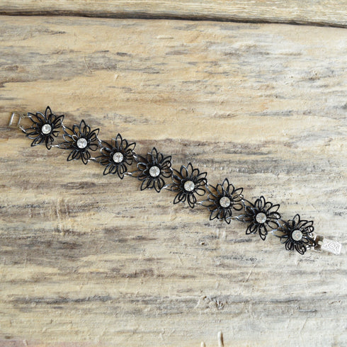 Flower Rhinestone Bracelet - Kramer