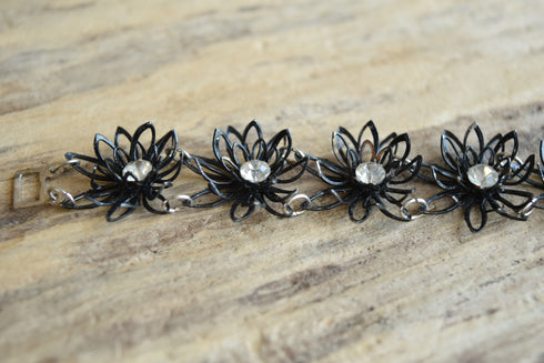 Flower Rhinestone Bracelet - Kramer