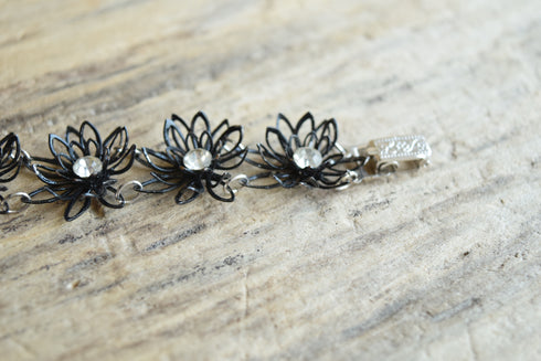 Flower Rhinestone Bracelet - Kramer