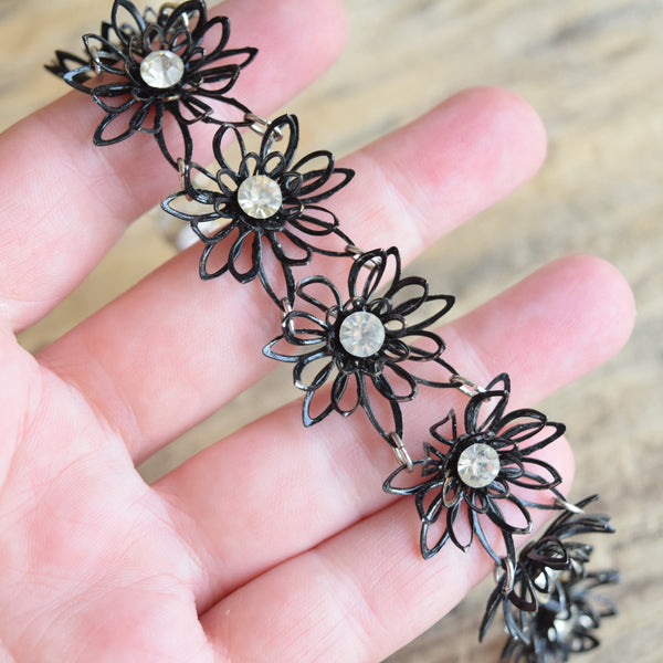 Flower Rhinestone Bracelet - Kramer