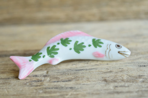 Hand Painted Ceramic Fish Brooch