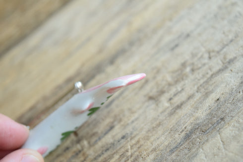 Hand Painted Ceramic Fish Brooch