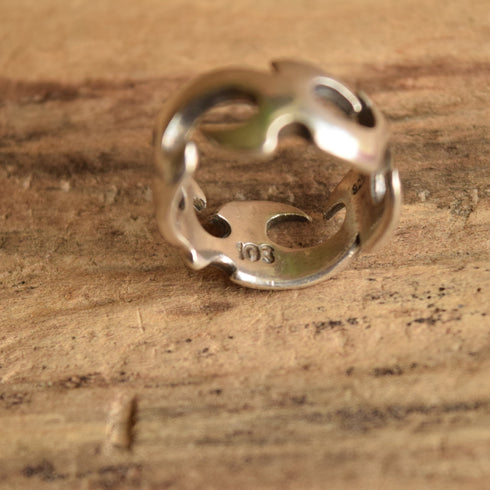 Sterling Silver Tribal Ring - Size 7 1/2