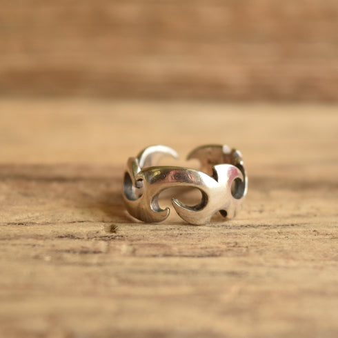Sterling Silver Tribal Ring - Size 7 1/2
